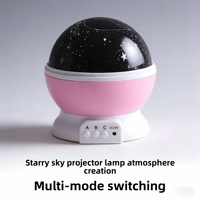 Le dernier projecteur rotatif ciel étoilé le plus vendu : Veilleuse cadeau en plastique alimentée par USB avec lune et étoiles LED