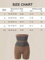 Shorty gainant taille haute amincissant et sculptant le corps, avec effet ventre plat et rehausseur de fesses, sans couture