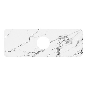 Elegante Alfombrilla Antideslizante Rectangular de Mármol Blanco para Grifo de Cocina - Product Image 2