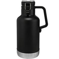 Growler à bière classique avec logo personnalisé, grande capacité 64 oz, bouteille d'eau isotherme en acier inoxydable avec poignée, gourde