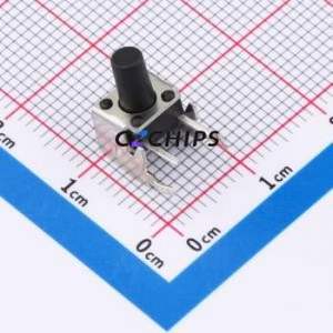 TSA06231-095B332BA Tactile Switch Bent Lead Through Hole-4P,7.4x6.2mm Switch Single Pole Single Throw Round Button 1.8N 7.4mm - Product Image 1