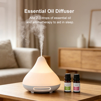 Humidificateur d'air domestique, diffuseur d'huiles essentielles USB Type-C, mini diffuseur d'arômes ultrasonique avec lumière chaude