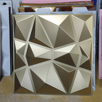 Matt hitam bentuk permata ramah lingkungan, mudah dipasang 3d pvc stiker dinding panel dinding kertas untuk dekorasi dinding