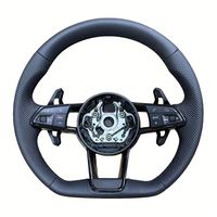 Volant de voiture en cuir à fond plat pour Audi R8 B9 A3 A4 A5 A6 C6 C7 S3 S4 S5 S6 S7 RS3 RS4 RS5 RS6 RS7 Q3 Q5 Q7 RS6 R8 TTRS