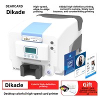 Imprimante de cartes d'identité Dearcard DC800, machine d'impression de cartes en PVC, impression recto verso, laser UV, pour le contrôle d'accès des employés et les entreprises