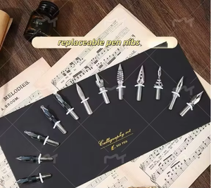 Nouvel Arrivage – Stylo <span class=keywords><strong>Plume</strong></span> Rétro de Luxe pour <span class=keywords><strong>Calligraphie</strong></span>, <span class=keywords><strong>Plume</strong></span> Vintage, Coffret Cadeau, Pointe en Acier Inoxydable 0,5 mm, Idéal pour l'Écriture au Bureau - Product Image 3