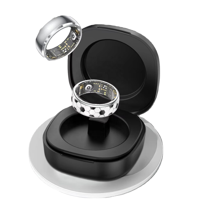 High Quality Fitness Smart Ring Heart Rate Alarm Clock Stainless Steel IP68 Waterproof Vibration Reminder App Control 24/7