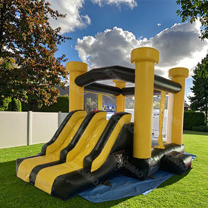 Maison gonflable <span class=keywords><strong>de</strong></span> rebond <span class=keywords><strong>de</strong></span> <span class=keywords><strong>château</strong></span> <span class=keywords><strong>de</strong></span> cavalier d'enfants <span class=keywords><strong>de</strong></span> jaune et noir <span class=keywords><strong>de</strong></span> jardin d'arrière-cour - Product Image 1
