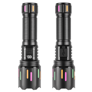 Lampe torche LED rechargeable en aluminium 2000LM super lumineuse 3 modes portable petite étanche zoomable avec coupure de courant - Product Image 6