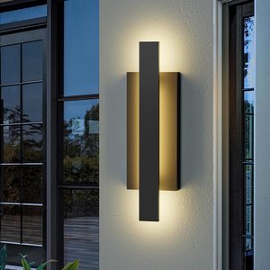 Lámpara <span class=keywords><strong>de</strong></span> <span class=keywords><strong>Pared</strong></span> LED para Exteriores, Impermeable IP65, <span class=keywords><strong>de</strong></span> Aluminio, Larga, para Montaje en <span class=keywords><strong>Pared</strong></span>, Iluminación LED para Exteriores, para Casa, Porche - Product Image 1