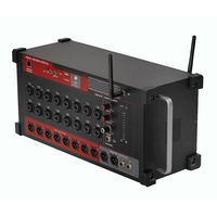 Mezclador Digital Profesional AFS16 de 16 Canales para Montaje en Rack, Caja de Audio Blanca con Control Remoto Inalámbrico Wi-Fi y BT, Control por Tablet