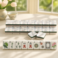Jeu de Mahjong Américain Minimaliste 160 Tuiles Coque Nuage Fantôme 4 Couches Acrylique Irisé Prestige Professionnel Vente en Gros