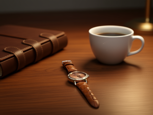 Orologio da Donna Elegante con Cinturino in Pelle, Display Data, Movimento al Quarzo Analogico, Quadrante Rotondo 30mm, Cassa in Lega, Chiusura a Fibbia - Product Image 2