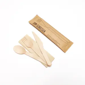 Manufacturer Environmentally Friendly Wooden Cutlery Set Disposable Tableware