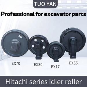 Suku cadang ekskavator mini Hitachi EX17 EX30 idler roller EX55 roda panduan EX70 suku cadang mesin konstruksi - Product Image 2
