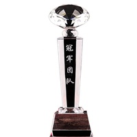 Trophée de verre Trophée de mode pas cher Trophée de flamme 25cm