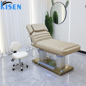 Kisen 4 Motors Electric Adjustable Beauty Bed Tattoo Chair Customized Lash Facial Bed for Salon Aesthetics Shop with Led Light - Product Image 4