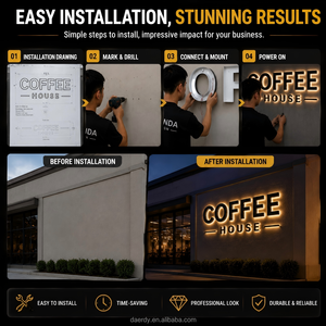 Letras LED Impresas en 3D Innovadoras para Decoración <span class=keywords><strong>de</strong></span> Oficinas <span class=keywords><strong>de</strong></span> Agencias Creativas y Firmas <span class=keywords><strong>de</strong></span> Marketing, Suministro <span class=keywords><strong>de</strong></span> Señalización Luminosa Profesional - Product Image 4
