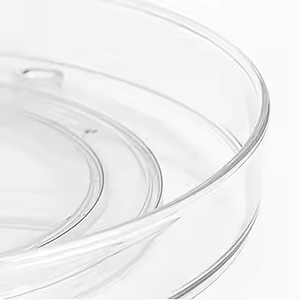 Organizador de maquillaje de plástico PET transparente giratorio de 360 °, estante de almacenamiento de cosméticos para uso doméstico - Product Image 5