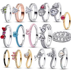 <span class=keywords><strong>Anello</strong></span> da donna impilabile in <span class=keywords><strong>Argento</strong></span> Sterling S925, design Stella Spezzata, <span class=keywords><strong>Onda</strong></span> Intrecciata e Fiocco, con tocco di alta gamma e di nicchia - Product Image 1