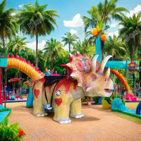 Dinosaure animatronique grandeur nature, scooter électrique rechargeable, réaliste, pour intérieur/extérieur, idéal pour les centres commerciaux et les aéroports