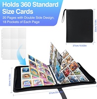 Fundas de plástico transparente S&L Pockets de doble cara con 9 bolsillos y 3 anillas para tarjetas coleccionables, tarjetas de visita, tarjetas de juego y fotos