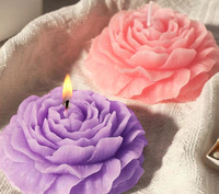 LUYI-Lilin Wangi Bunga Peony Buatan Tangan untuk Hadiah Hari Ibu Lilin Aroma Bunga Estetis Suvenir Pesta Pernikahan