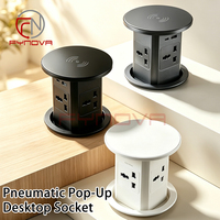Prise de bureau encastrée avec chargeur sans fil USB A+C, multifonctionnelle, pour îlot de cuisine, avec fonction de levage