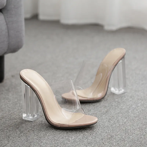 Nouvelles sandales à talons hauts en cristal pour femmes, antidérapantes et respirantes, tendances mode automne 2025, rehaussant la silhouette - Product Image 2