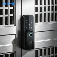 Serrure de porte intelligente Ttlock de haute qualité avec bouton rotatif pour porte en bois, serrure électronique automatique à empreinte digitale, pêne dormant électronique à empreinte digitale