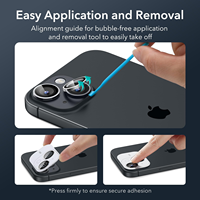 Film de protection d'objectif d'appareil photo en verre trempé transparent anti-rayures HD pour iPhone 15 14 Pro 16 17 Air