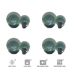 ชุดจานเซรามิคสำหรับครัว โปรโมชั่นเดือนกันยายน พร้อมแก้วน้ำ ขายดี จานขนาดใหญ่ ดีไซน์โดดเด่น ชุดอาหารเย็น - Product Image 3