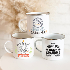 Taza <span class=keywords><strong>de</strong></span> Café para Abuela, la Mejor del Mundo, con Asa, para el Día <span class=keywords><strong>de</strong></span> la Madre y Cumpleaños <span class=keywords><strong>de</strong></span> la Abuela - Regalo <span class=keywords><strong>de</strong></span> Metal <span class=keywords><strong>de</strong></span> Aluminio - Product Image 1