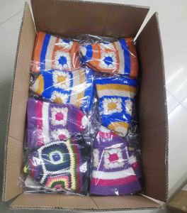 Gorro de ganchillo de punto hecho a mano más vendido, sombreros de cubo coloridos, gorra de Sol de flores para damas, fiesta de pesca informal, viajes, adultos - Product Image 5