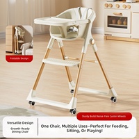 Chaise haute multifonctionnelle pliable en plastique pour bébé, pour la maison, siège d'apprentissage et de repas pour nourrisson