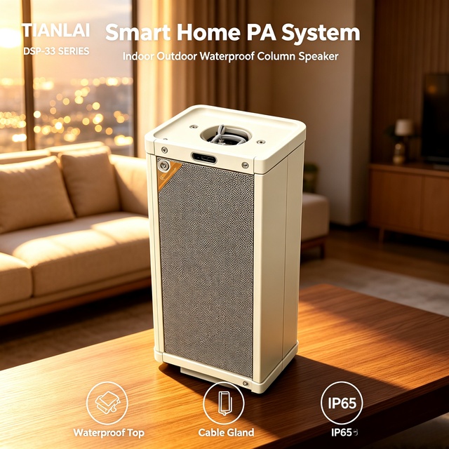 DSP 3320 20W 100V Outdoor Waterproof Wall Mount PA Column Speaker Public Address Sound Column