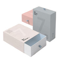 Boîte cadeau en carton écologique sur mesure de 2 mm d'épaisseur, réutilisable, avec gaufrage, pelliculage mat et éponge pour tiroir coulissant