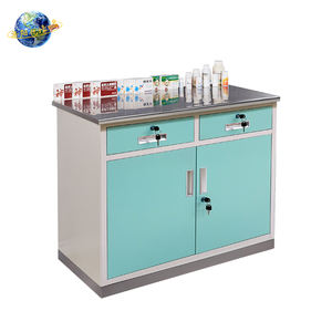 Moderno Armadietto Medico dal Design Semplice con Tre Cassetti per Clinica Odontoiatrica, Scrivania Smaltimento Rifiuti in Acciaio/Metallo per Cliniche Dentali - Product Image 3