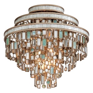 <span class=keywords><strong>Lampadario</strong></span> di Lusso in Metallo con Conchiglie Naturali, Lampada a Soffitto LED E12 per Soggiorno e Illuminazione Hall Hotel - Product Image 2