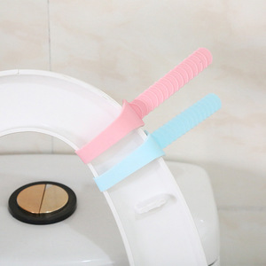 Silicone Toilet Seat Lifter Handle Round Blue C0G82 Non Electric Four Seasons Use - Product Image 2