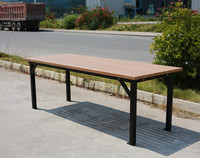 Table de pique-nique en bois pour l'extérieur, ensemble de meubles de jardin, table extérieure pour patio