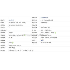 ใหม่ AUO 15.6นิ้ว1920*1080โมดูลแสดงผล LCD G156HAB02.5หน้าจอ LCD - Product Image 3