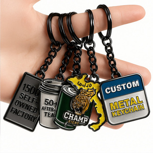 Llaveros Personalizados De 금속 인쇄 열쇠 고리 아연 합금 사용자 정의 로고 모양 하드 소프트 에나멜 금속 열쇠 고리 - Product Image 4