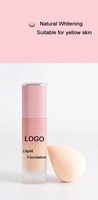 Marque privée fournisseur professionnel fond de teint cosmétique crème délicate eau brillante fond de teint liquide maquillage éclaircissant