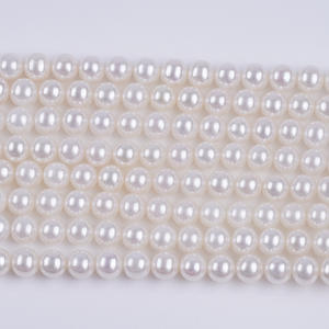 Vente directe du fabricant Perles d'eau douce naturelles 7-8 mm Perles lâches brillantes revêtues d'huile Perles semi-finies - Product Image 1