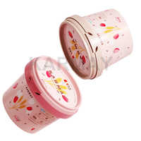 Mini Pot à Yaourt de 150 ml avec Couvercle, Emballage en Plastique, Boîte Conteneur pour Crème Glacée et Yaourt