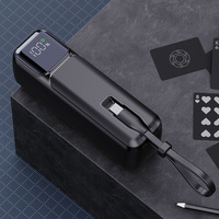Banque d'alimentation 2 en 1 à double mode de 20W, charge super rapide, chargeur d'entrée 5000mAh de type C, prise murale intégrée, batterie li-polymère PVC ABS