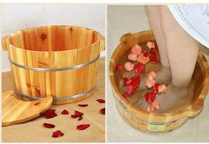 杉の木の厚くされた自然な厚くフットベイスン木製バケットフットスパタブ家庭用睡眠、改善 - Product Image 6