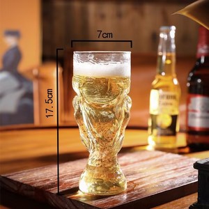 L nuovo arrivo creativo personalizzato 12oz 16oz calcio a forma di birra artigianale pinta di vetro fatto a mano ad alta temperatura resistente acqua di vino - Product Image 5