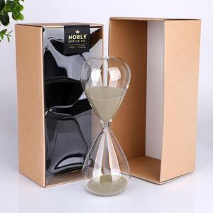 Ensemble de sabliers en verre personnalisés avec logo, boîte cadeau, sablier de 30 minutes, décoration de bureau, promotionnelle pour les entreprises - Product Image 4